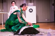 Kira O’Reilly & Jennifer Willet - Be-Wildering performance WAAG Society, Amsterdam, The Netherlands, 2017 (Photo Credit: Bas de Brouwer)